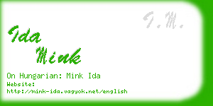ida mink business card